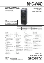 Sony MHC-V44D Service Manual предпросмотр