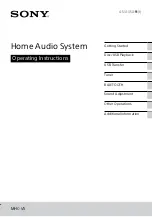 Предварительный просмотр 1 страницы Sony MHC-V5 Operating Instructions Manual