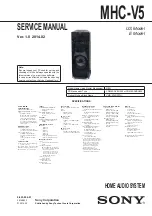 Sony MHC-V5 Service Manual preview