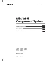 Sony MHC-V700 Operating Instructions Manual preview