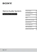 Sony MHC-V71 Operating Instructions Manual preview