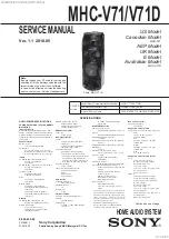 Sony MHC-V71 Service Manual preview