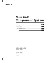 Preview for 1 page of Sony MHC-V800 Operating Instructions Manual