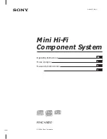 Предварительный просмотр 1 страницы Sony MHC-V800 Operating Instructions Manual