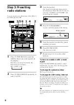 Предварительный просмотр 8 страницы Sony MHC-V808 Operating Instructions Manual