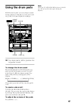 Предварительный просмотр 47 страницы Sony MHC-V808 Operating Instructions Manual