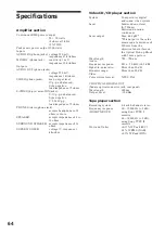 Preview for 64 page of Sony MHC-V808 Operating Instructions Manual