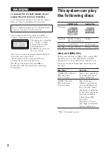 Preview for 2 page of Sony MHC-V818 Operating Instructions Manual