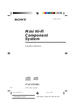 Preview for 1 page of Sony MHC-V909AV Operating Instructions Manual