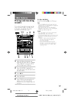 Preview for 57 page of Sony MHC-V909AV Operating Instructions Manual