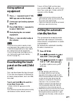 Preview for 67 page of Sony MHC-V90DW Operating Instructions Manual