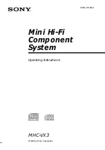 Предварительный просмотр 1 страницы Sony MHC-VX3 Operating Instructions Manual