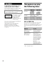 Preview for 2 page of Sony MHC-VX3 Operating Instructions Manual