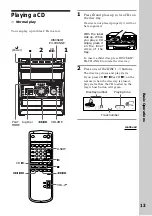 Preview for 13 page of Sony MHC-VX3 Operating Instructions Manual