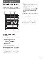 Предварительный просмотр 41 страницы Sony MHC-VX3 Operating Instructions Manual