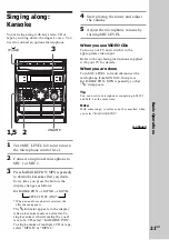 Предварительный просмотр 21 страницы Sony MHC-VX5 Operating Instructions Manual