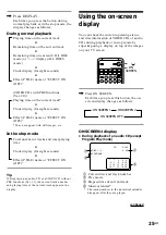 Preview for 25 page of Sony MHC-VX5 Operating Instructions Manual