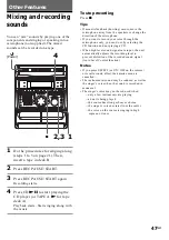 Preview for 47 page of Sony MHC-VX5 Operating Instructions Manual