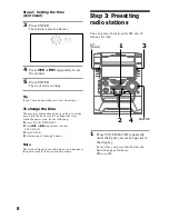 Предварительный просмотр 8 страницы Sony MHC-VX55 Operating Instructions Manual