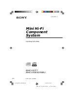 Sony MHC-VX555 Operating Instructions Manual предпросмотр