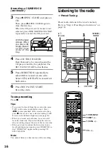 Предварительный просмотр 16 страницы Sony MHC-VX88 Operating Instructions Manual