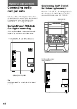 Предварительный просмотр 48 страницы Sony MHC-VX88 Operating Instructions Manual