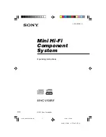 Sony MHC-VX888 Operating Instructions Manual preview