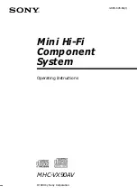 Preview for 1 page of Sony MHC-VX90AV Operating Instructions Manual