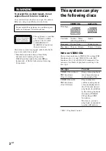 Preview for 2 page of Sony MHC-VX90AV Operating Instructions Manual