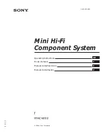 Preview for 1 page of Sony MHC-W55 Operating Instructions Manual