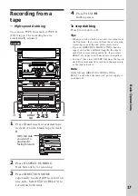 Предварительный просмотр 17 страницы Sony MHC-W550 Operating Instructions Manual