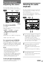 Предварительный просмотр 27 страницы Sony MHC-W550 Operating Instructions Manual