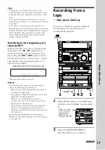 Предварительный просмотр 17 страницы Sony MHC-W555 Operating Instructions Manual