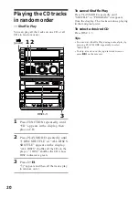 Preview for 20 page of Sony MHC-W555 Operating Instructions Manual