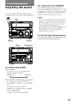 Предварительный просмотр 27 страницы Sony MHC-W555 Operating Instructions Manual