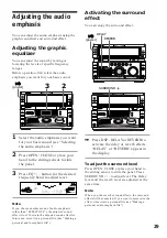 Предварительный просмотр 29 страницы Sony MHC-W555 Operating Instructions Manual