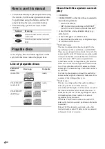 Preview for 4 page of Sony MHC-WZ5 Operating Instructions Manual