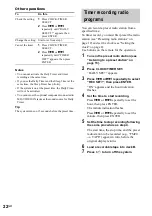 Предварительный просмотр 22 страницы Sony MHC-WZ5 Operating Instructions Manual