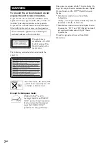 Предварительный просмотр 2 страницы Sony MHC-WZ80D Operating Instructions Manual