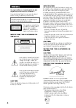 Preview for 2 page of Sony MHC-ZX10 - Mini Hifi Component System Operating Instructions Manual