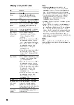 Предварительный просмотр 12 страницы Sony MHC-ZX10 - Mini Hifi Component System Operating Instructions Manual