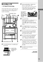 Preview for 13 page of Sony MHC-ZX10 - Mini Hifi Component System Operating Instructions Manual