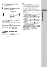 Предварительный просмотр 15 страницы Sony MHC-ZX10 - Mini Hifi Component System Operating Instructions Manual