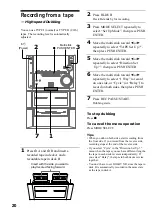 Предварительный просмотр 20 страницы Sony MHC-ZX10 - Mini Hifi Component System Operating Instructions Manual