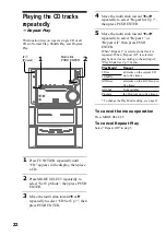 Предварительный просмотр 22 страницы Sony MHC-ZX10 - Mini Hifi Component System Operating Instructions Manual