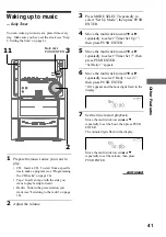 Preview for 41 page of Sony MHC-ZX10 - Mini Hifi Component System Operating Instructions Manual