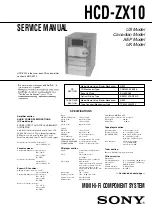 Preview for 2 page of Sony MHC-ZX10 - Mini Hifi Component System Service Manual