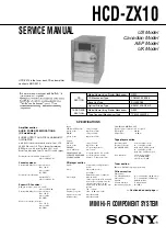 Предварительный просмотр 2 страницы Sony MHC-ZX10 - Mini Hifi Component System Service Manual