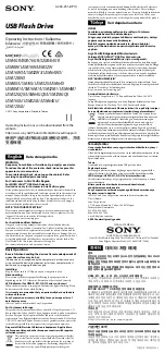 Sony MICROVAULT USM4GR Operating Instructions preview