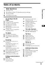 Preview for 3 page of Sony MINIDISC ZS-M35 Operating Instructions Manual